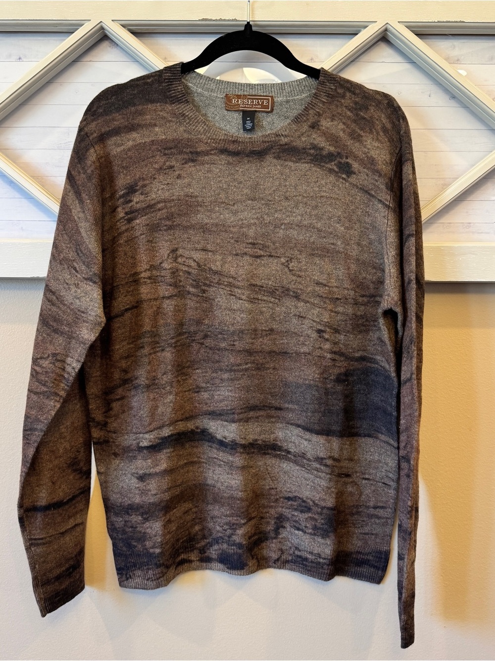 Patrick James Sweater Driftwood 100% Cashmere Pullover Long Sleeve medium